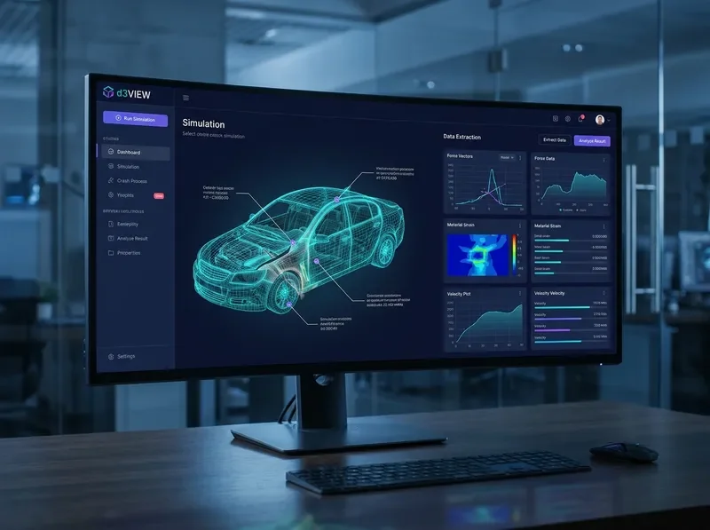 Simulation data extraction dashboard interface
